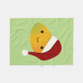 Kawaii Christmas Mango Fleecedecke (Vorderseite (Horizontal))