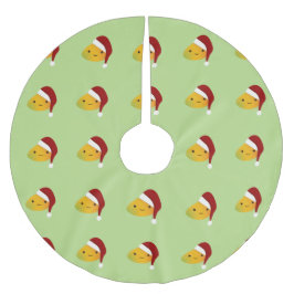 Kawaii Christmas Mango Polyester Weihnachtsbaumdecke