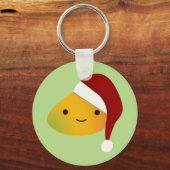 Kawaii Christmas Mango Schlüsselanhänger (Vorderseite)