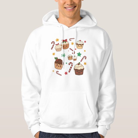 Kawaii Christmas Muffins Hoodie (Vorderseite)