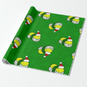 kawaii christmas tamago sushi santa snowflake geschenkpapier (Ungerollt)