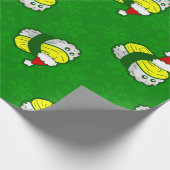 kawaii christmas tamago sushi santa snowflake geschenkpapier (Ecke)