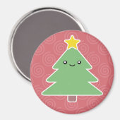 Kawaii Christmas Tree Magnet (Vorderseite/Rückseite)
