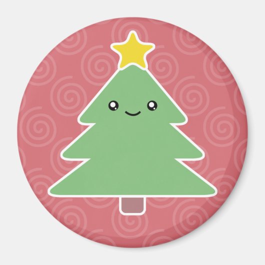 Kawaii Christmas Tree Magnet (Vorne)