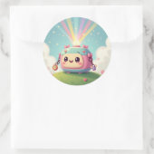 Kawaii Clicker: Happy Camera Sticker (Tasche)