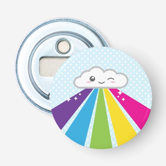 Kawaii Cloud and Rainbow Bottle Opener Flaschenöffner (Vorderseite)