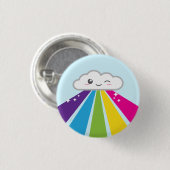Kawaii Cloud and Rainbow Button (Vorne & Hinten)