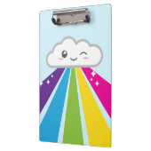Kawaii Cloud and Rainbow Clip Board Klemmbrett (Links)