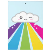 Kawaii Cloud and Rainbow Clip Board Klemmbrett (Rückseite)