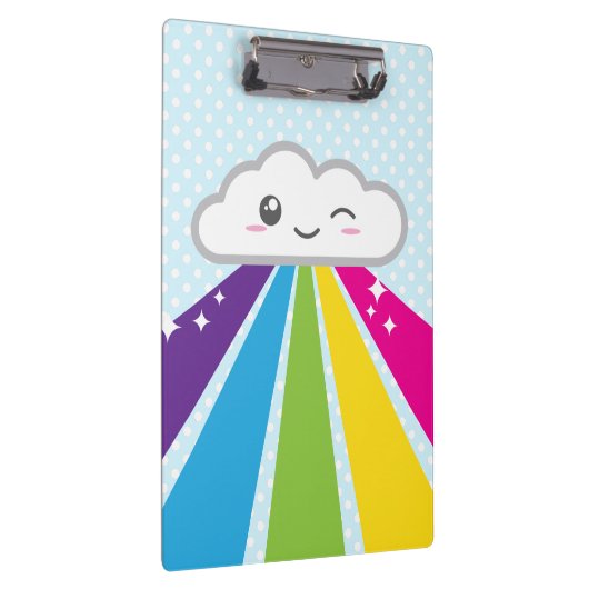 Kawaii Cloud and Rainbow Clip Board Klemmbrett (Rechts)