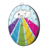 Kawaii Cloud and Rainbow Dart Board Dartscheibe (Vorderseite rechts)