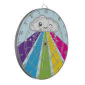 Kawaii Cloud and Rainbow Dart Board Dartscheibe (Vorderseite Links)