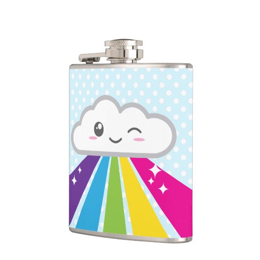Kawaii Cloud and Rainbow Flask Flachmann (Links)