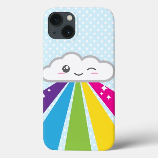 Kawaii Cloud and Rainbow iPad Mini Case (Rückseite)