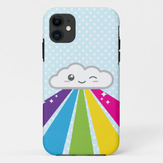 Kawaii Cloud and Rainbow iPhone Case