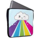 Kawaii Cloud and Rainbow Laptop Sleeve (Vorne Rechts)