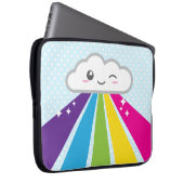 Kawaii Cloud and Rainbow Laptop Sleeve (Vorne Rechts)