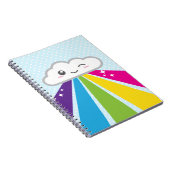 Kawaii Cloud and Rainbow Notebook Notizblock (Rechte Seite)