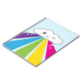 Kawaii Cloud and Rainbow Notebook Notizblock (Linke Seite)