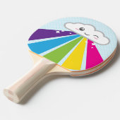 Kawaii Cloud and Rainbow Pong Paddle Tischtennis Schläger (Vorderseite)