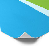 Kawaii Cloud and Rainbow Poster Print (Ecke)