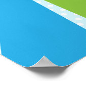 Kawaii Cloud and Rainbow Poster Print (Ecke)