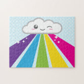 Kawaii Cloud and Rainbow Puzzle (Horizontal)