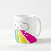 Kawaii Cloud and Rainbow Tasse (VorderseiteRechts)