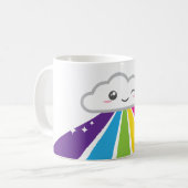 Kawaii Cloud and Rainbow Tasse (Vorderseite Links)