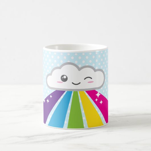 Kawaii Cloud and Rainbow Tasse (Mittel)