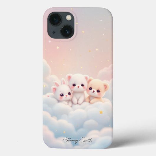 Kawaii Cloud Animals - Niedliche Pastel Ästhetik Case-Mate iPhone Hülle (Rückseite)