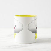 KAWAII CLOUD LIGHTNING THUNDER STORM ZWEIFARBIGE TASSE (Mittel)