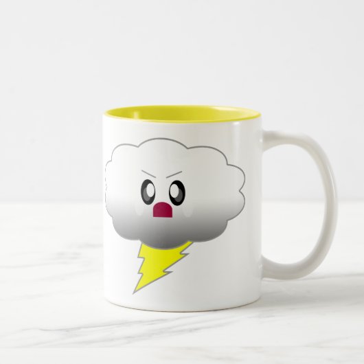 KAWAII CLOUD LIGHTNING THUNDER STORM ZWEIFARBIGE TASSE (Rechts)