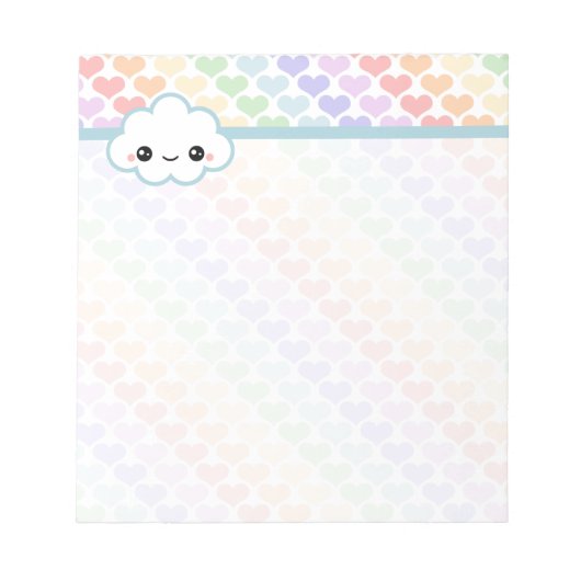 Kawaii Cloud Notizblock (Vorderseite)