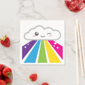Kawaii Cloud und Rainbow Napkins Serviette (Beispiel)