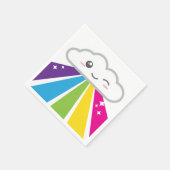 Kawaii Cloud und Rainbow Napkins Serviette (Ecke)