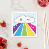 Kawaii Cloud und Rainbow Napkins Serviette (Beispiel)