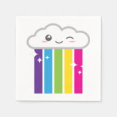 Kawaii Cloud und Rainbow Napkins Serviette (Vorderseite)
