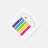 Kawaii Cloud und Rainbow Napkins Serviette (Ecke)