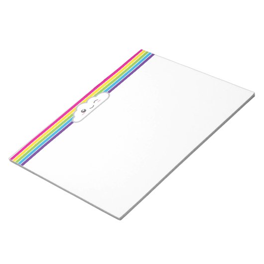 Kawaii Cloud und Rainbow Notepad Notizblock (angewinkelt)