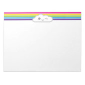 Kawaii Cloud und Rainbow Notepad Notizblock (Vorderseite)