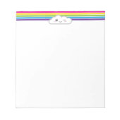 Kawaii Cloud und Rainbow Notepad Notizblock (Vorderseite)
