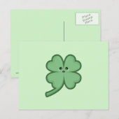 Kawaii Clover Postkarte (Vorne/Hinten)