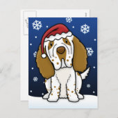Kawaii Clumber Spaniel Weihnachtspostcard Feiertagspostkarte (Vorne/Hinten)