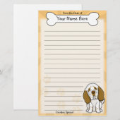 Kawaii Clumber Spanische Stationierung Briefpapier (Vorne/Hinten)