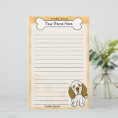 Kawaii Clumber Spanische Stationierung Briefpapier (Stehend Vorderseite)