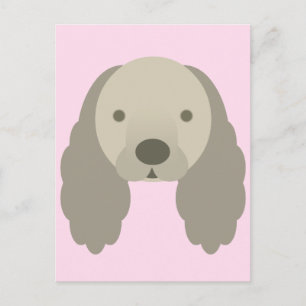 KAWAII COCKER SPANIEL DOGGIE SEHR SCHNELLER HUND POSTKARTE