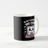 Kawaii-Code-Laptop – Süße Informatik Kaffeetasse (VorderseiteRechts)