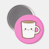 Kawaii Coffee Magnet (Vorderseite/Rückseite)