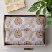 Kawaii Cookie Gingham Purple Pink Tissue Paper Seidenpapier (Geschenk)